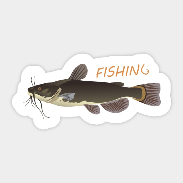 Catfish Fishing Sticker by NorseTech